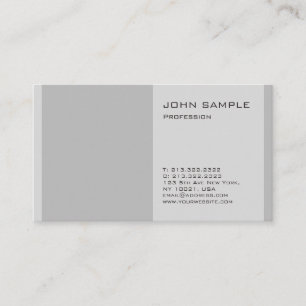 Create Your Own Plain Modern Professional Grey Business Card