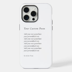 Create Your Own Poem iPhone 15 Pro Max Case