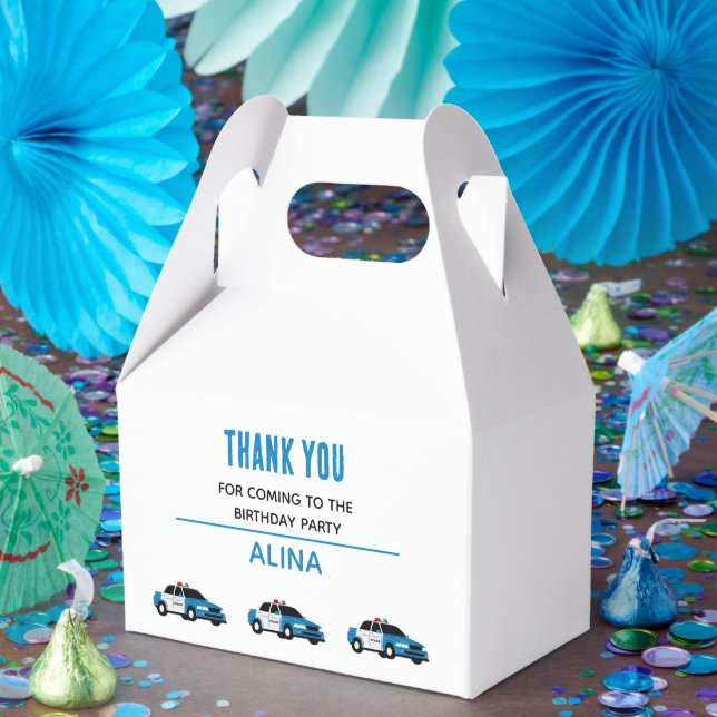 Create Your Own Police Birthday | Personalized Favor Box (Party)