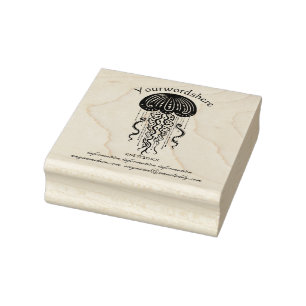 Create Your Own Polka Dot Jellyfish Sealife Rubber Stamp