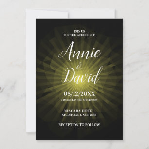 Create Your Own Polygon Sunburst Wedding Invitation