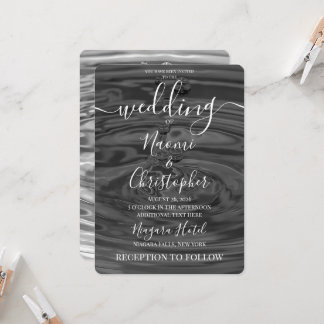 Create Your Own Pool Water Drops Wedding Invitation