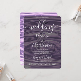 Create Your Own Pool Water Drops Wedding Invitation