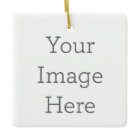 Create Your Own Porcelain Square Ornament