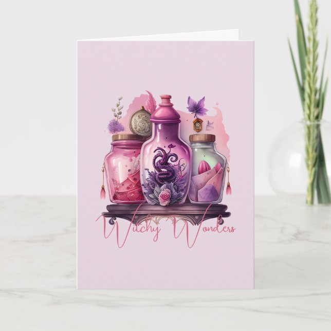 Create Your Own Potion Bottles  Card (Front)