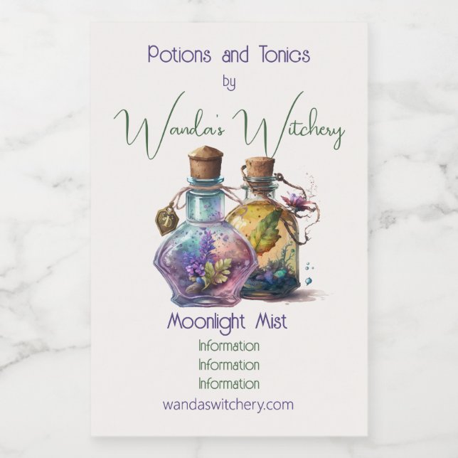 Create Your Own Potion Bottles Wine Label (Single Label)