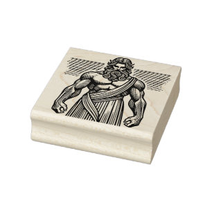 Create Your Own Powerful Greek God Emblem Rubber Stamp
