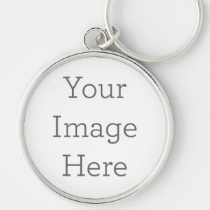 Create Your Own Premium Round Keychain, Large Keychain