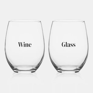 Create Your Own Premium Set of 2 Stemless Wine Glass