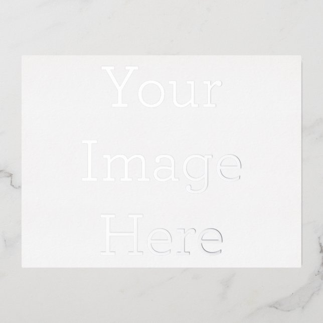 Create Your Own 10.79 cm  x  14.22 cm Foil Holiday Postcard Foil Holiday Postcard (Front)