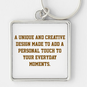 Create Your Own Premium Square Keychain, Large Key Keychain