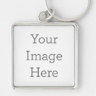 Create Your Own Premium Square Keychain, Large