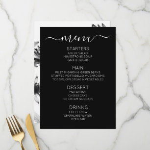 Create Your Own Pretty Black & White X-Ray Flowers Menu