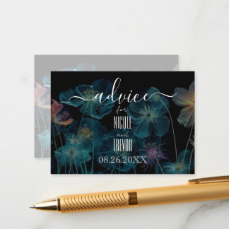 Create Your Own Pretty Blue X-Ray Flowers Advice Card