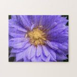 Create Your Own Pretty Dahlia Flower Jigsaw Puzzle<br><div class="desc">This photo of pretty purple dahlia is a nice floral addition to a puzzle collection,  or you can change the photo for one of your own. From an original photo of flowers in bloom,  you can choose the size of the puzzle to be more or less challenging.</div>