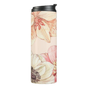 Create Your Own Pretty Flowers Thermal Tumbler