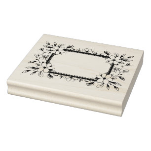 Create Your Own Pretty Petals Flower Frame Floral Rubber Stamp