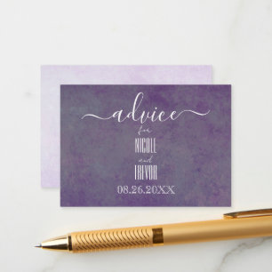 Create Your Own Pretty Purple Grunge Texture Advice Card