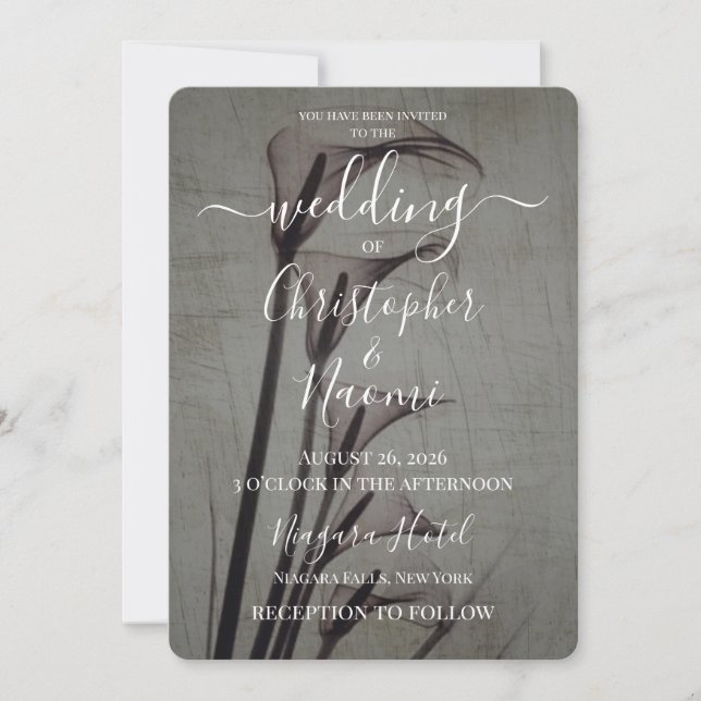 Create Your Own Pretty X-Ray Flowers Invitation (Front)