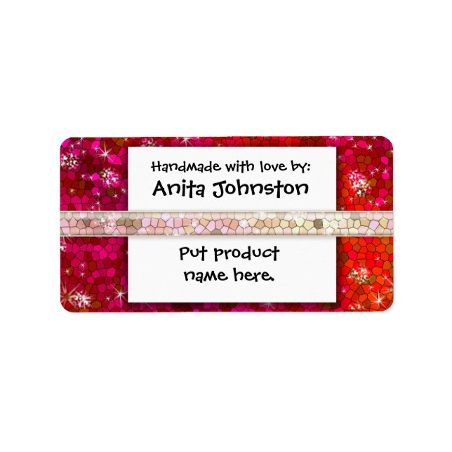 Create Your Own Product Label Glitter Bling (Front)