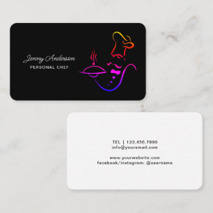 Create Your Own Professional Chef Restaurant Cook  Business Card