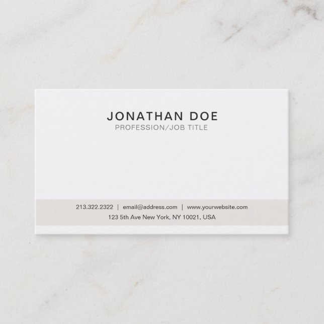 Create Your Own Professional Modern Clean Elegant Business Card (Front)
