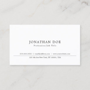 Create Your Own Professional Simple Elegant Plain Business Card