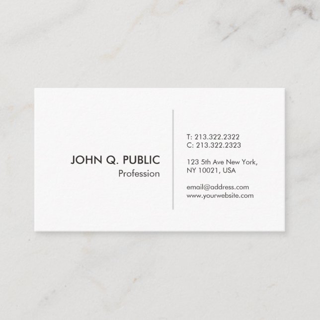 Create Your Own Professional Stylish Clean Modern Business Card (Front)