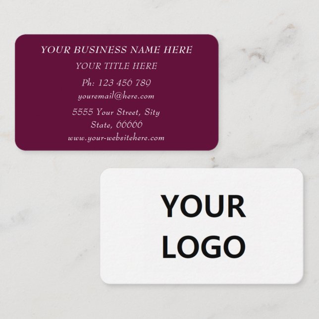 Create Your Own Promotional Business Cards Example (Front/Back)