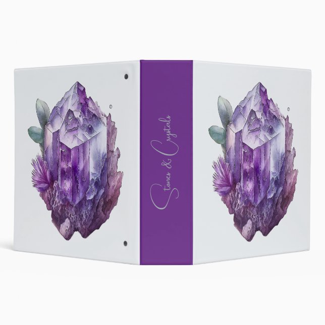 Create Your Own Purple Amethyst Crystals Binder (Background)