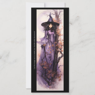 Create Your Own Purple Autumn Witch Bookmark