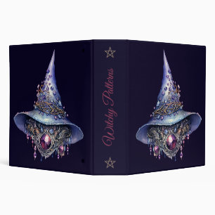 Create Your Own Purple Bejeweled Crystal Witch Hat Binder