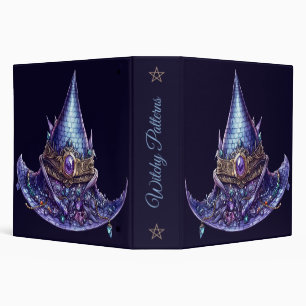 Create Your Own Purple Bejeweled Dragon Witch Hat Binder