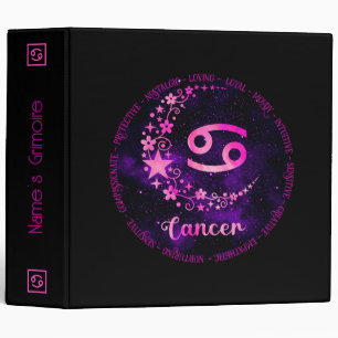 Create Your Own Purple Celestial Cancer Zodiac Binder