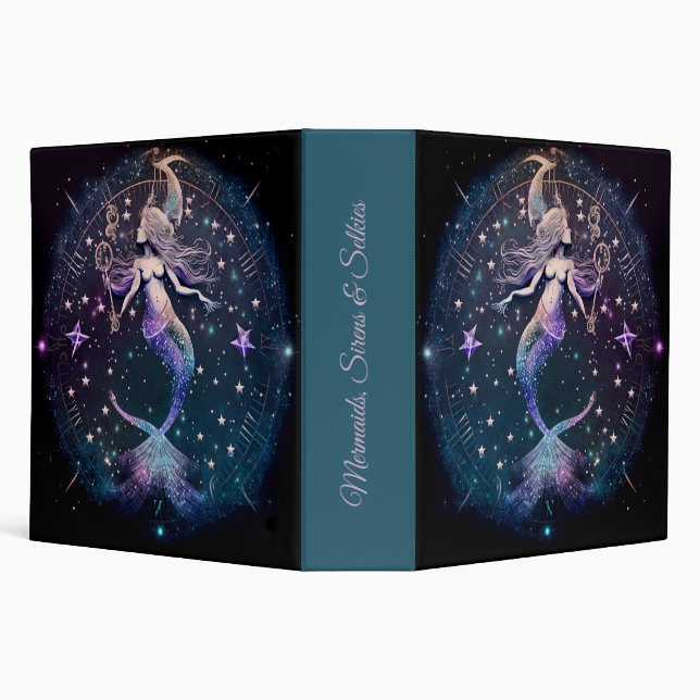 Create Your Own Purple Celestial Mermaid Binder (Background)
