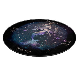 Create Your Own Purple Celestial Mermaid Cutting Board