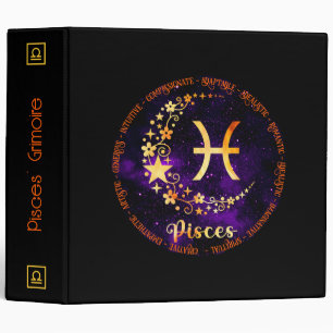 Create Your Own Purple Celestial Pisces Zodiac Binder
