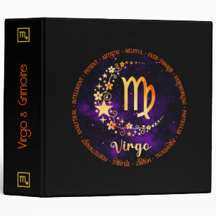 Create Your Own Purple Celestial Virgo Zodiac Binder