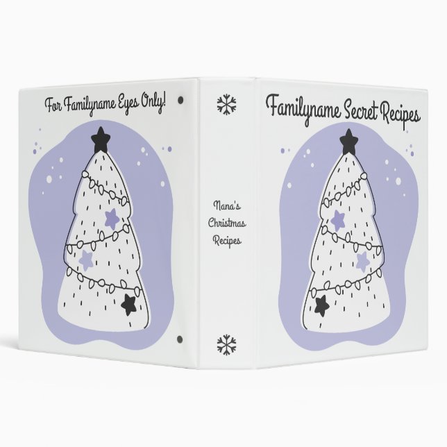 Create Your Own Purple Christmas Tree Binder (Background)