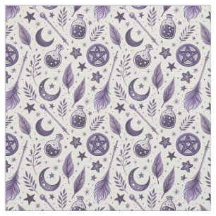 Create Your Own Purple Crescent Moon Feather Magic Fabric