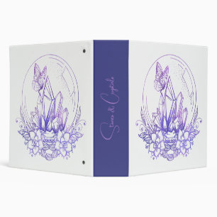 Create Your Own Purple Crystal Ball & Flowers Binder