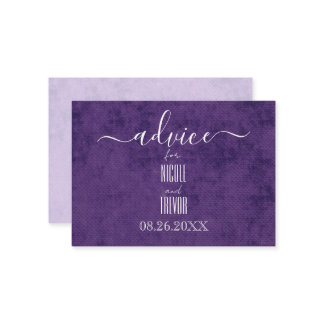 Create Your Own Purple Fabric Texture Advice Card