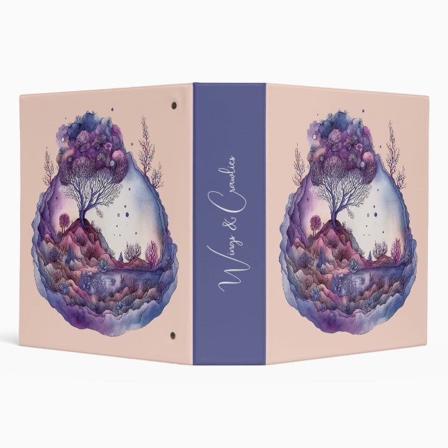 Create Your Own Purple Fantasy Landscape Binder (Background)