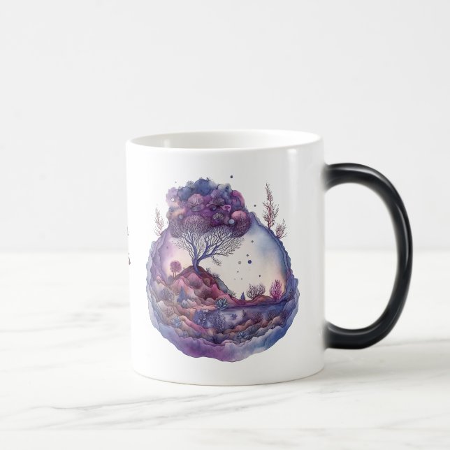 Create Your Own Purple Fantasy Landscape Magic Mug (Right)
