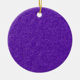 Create Your Own Purple Glitter Ceramic Ornament