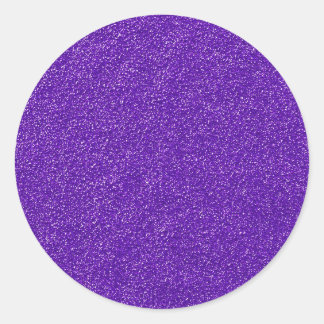 Create Your Own Purple Glitter Classic Round Sticker