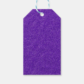 Create Your Own Purple Glitter Gift Tags