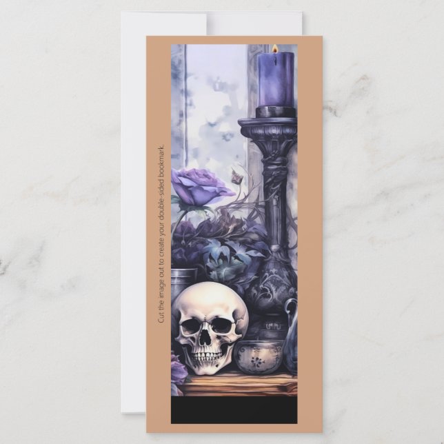Create Your Own Purple Gothic Magic Bookmark (Front)