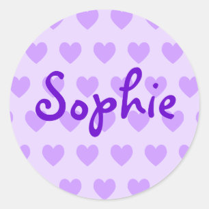 Create Your Own Purple Heart Pattern Classic Round Sticker
