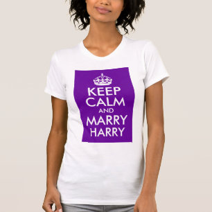 Create Your Own Purple Keep Calm Wedding T-Shirt